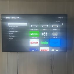 55 Inch Onn Roku Tv 4K Quality With Remote 