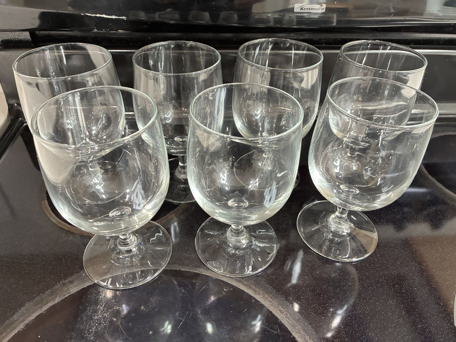 Set of 7 Stemmed Water Glasses -12 oz