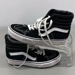 Vans Sk8 Hi Black Unisex Sneakers Size M4.5 W6 Pre-owned Excellent 