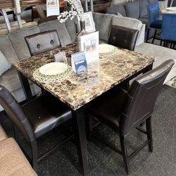 5pcs Dining Set ((table & 4chairs)) 