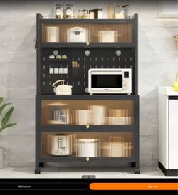 Black 5-Tier Baker’s Rack – Kitchen & Storage Shelving