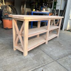 Farmhouse Rustic Console Table