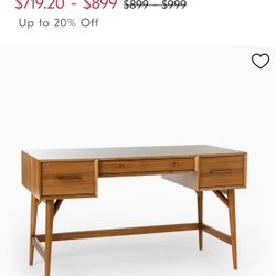 West Elm Mid Century Wood Desk