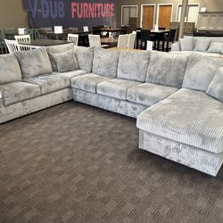 Big Large Grey Custom Sectional 
