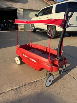 Radio Flyer 2-Seat Kids Wagon with Canopy – Good Condition