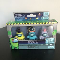 New! Among Us Mini Action Figures (3 Pack) in a Window Box