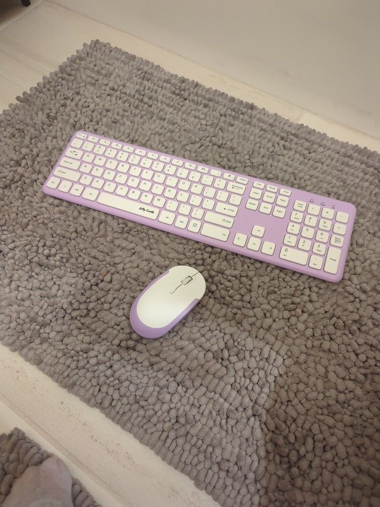 Purple Wireless Keyboard And Mouse Set (Jelly Comb)