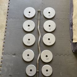 Weight Plates / Curl Bar     80 Dollars 