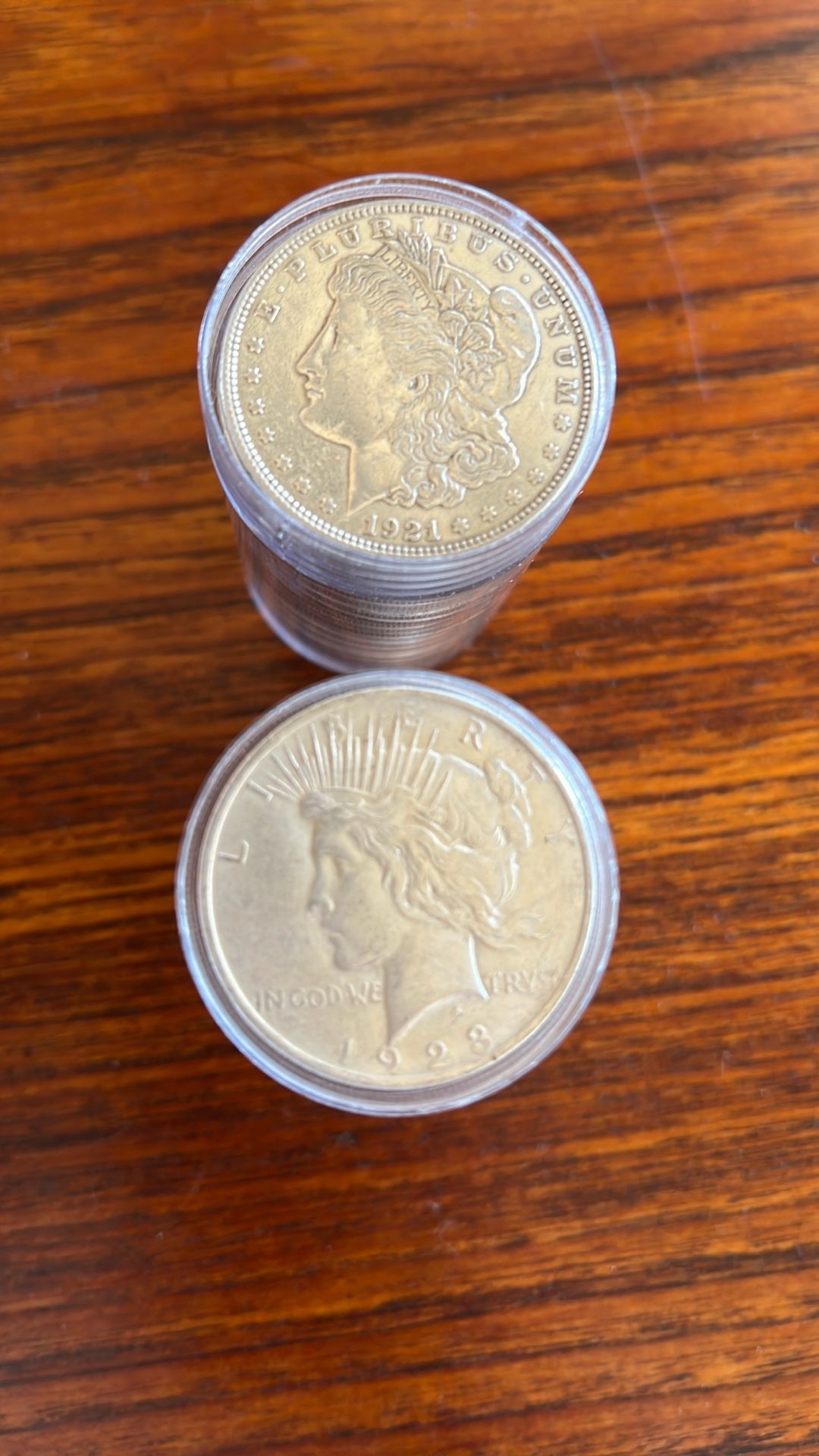 Morgan And Peace Silver Dollars