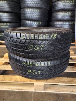 235 65R 18 USED TIRES BRIDGESTONE ALENZA 2356518 USED TIRES (PAIR) MOUNT BALANCE INCLUDED