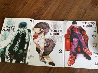 Tokyo Ghoul Manga Vol 1,2,4