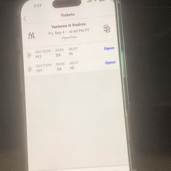 Looking To Trade  2 Yankees v Padres tickets Fri for Sat.