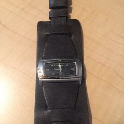 Freestyle men's leather watch with wide band