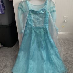 Disney Elsa Costume 5/6 With Elsa Headband