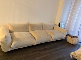 Large Cream Sofa – Removable Covers