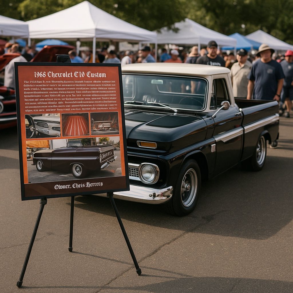 Car Show Posters Chevy Ford Chevrolet C10 Lowrider Hot Rod