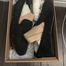 Steve Madden Black Rhinestones Loafer