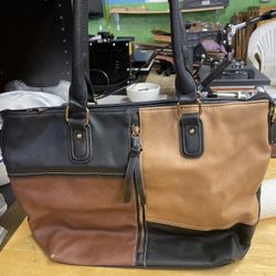 Beige Brown Black Purse