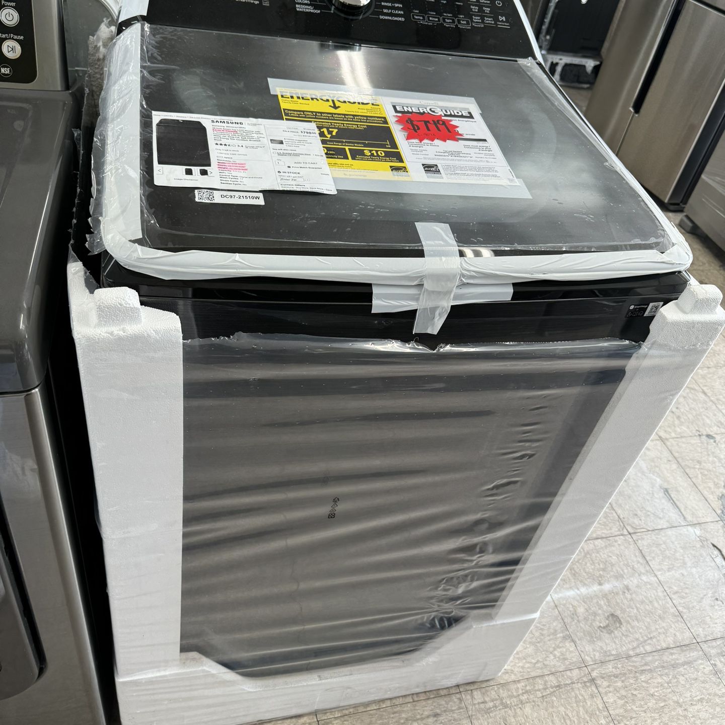 5.0 Top Load Washer Samsung All Black Brand New