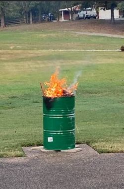 Metal Barrels 55 Gallons, Not Galvanized Inside, Perfect for traditional burn barrel, smoker, solo stove knock off.