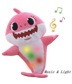 Baby Shark Plush Singing LED Light Plush Toys Music Doll English Song Toy Gift, Mommy Shark