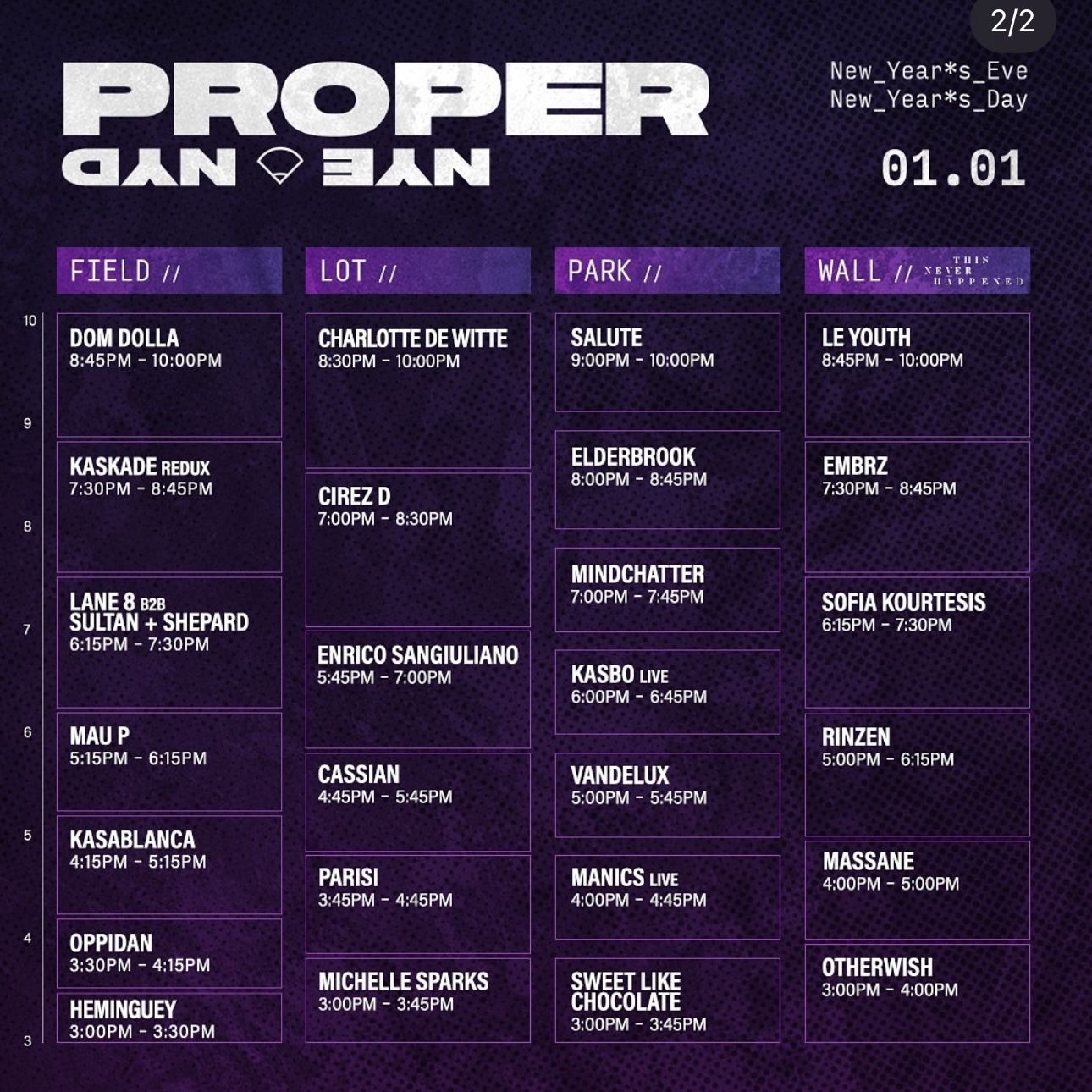 PROPER New Year’s day Ticket!