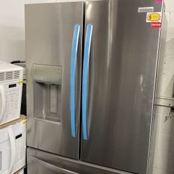 Frigidaire Refrigerator French Door 3 Doors In Stainless Steel 