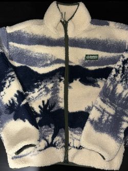 Parks Project Acadia Moose Full Zip High Pile Fleece Mens Small NEW WITH TAGS $175 Retail 