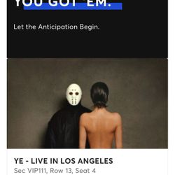 PREMIUM VIP KANYE WEST TICKET