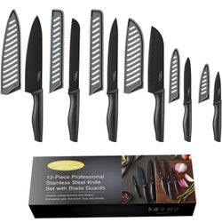 Chef Knife Set - 12pc - Color: Black 