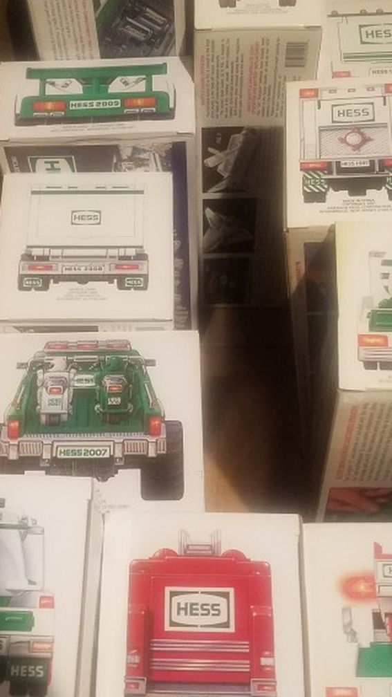 11 Classic Hess Trucks - Never Opened!
