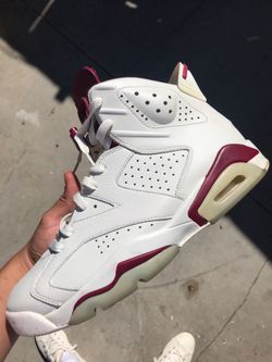 Maroon Jordan 6s