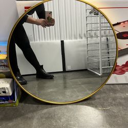 Gold Round Mirror 