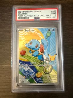 2026 POKEMON MEP FIRST PARTNER ILLUSTRATION COLLECTION #039 SQUIRTLE PSA 9