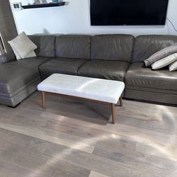 Modern leather sectional