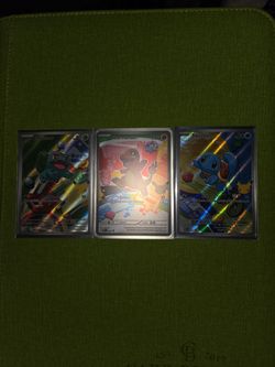 Pokémon Bulbasaur, Charmander & Squirtle Holo Card Set