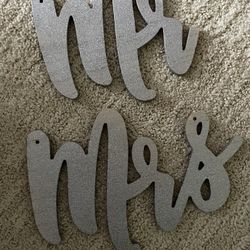 Mr And Mrs Glitter Sign