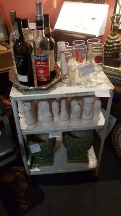 Vintage bar cart