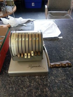 Vintage Paymaster pay check machine -$35.00