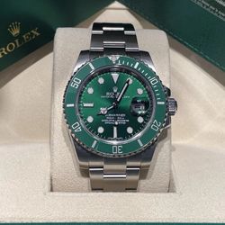 ROLEX SUBMARINER DATE 40mm HULK GREEN DIAL GREEN BEZEL OYSTER ref: 116610LV