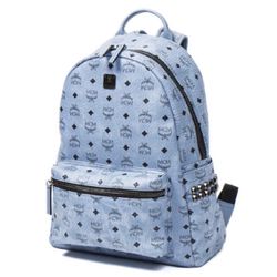 MCM Backpack Leather Blue