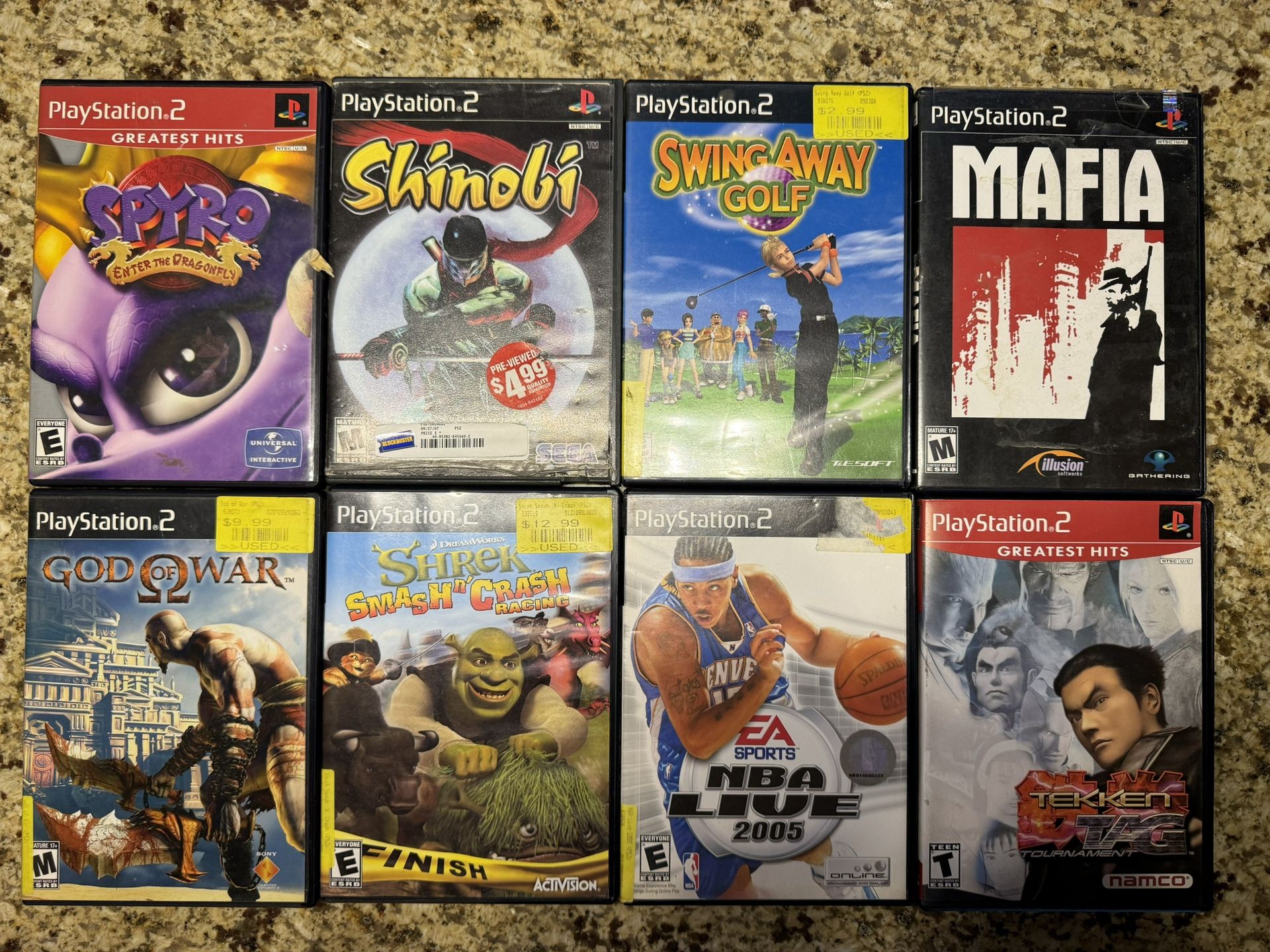PlayStation 2 (PS2) Game Bundle - 8 Games