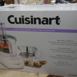 New Cuisinart FP-9CF 9-Cup Continuous Feed Core Food Processor -White, 350 Watts. 