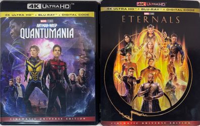 ANT MAN & THE WASP: Quantumania & THE ETERNALS 4K UHD + BLU RAY + DIGITAL COPY