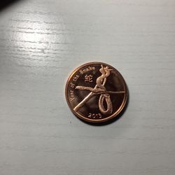 2013 lunar year of the snake .999 One ounce copper round!!~(IVID#1505//OFRUP)