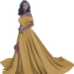 Women's Plus Satin Ball Gown