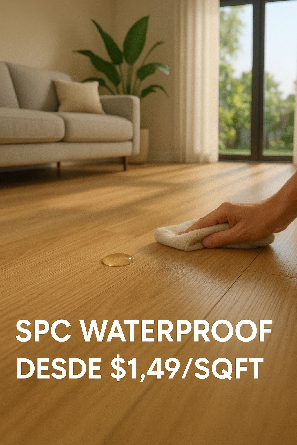 Waterproof vinyl flooring