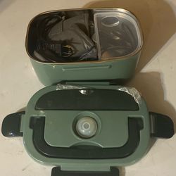 olive green electric lunch box