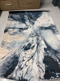 Abstract Marble Print Area Rug