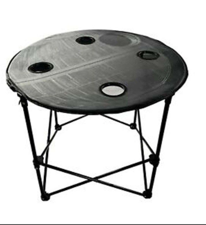 Star Wars Death Star Mini Portable Picnic Table - Opens 27.5 Inch x 27.5 Inch x 24 Inch
